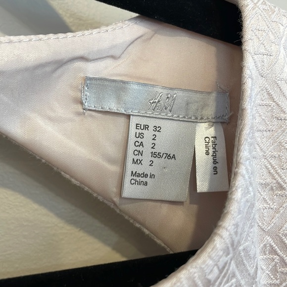 H&M Cream Print Cocktail Dress - Picture 2 of 3